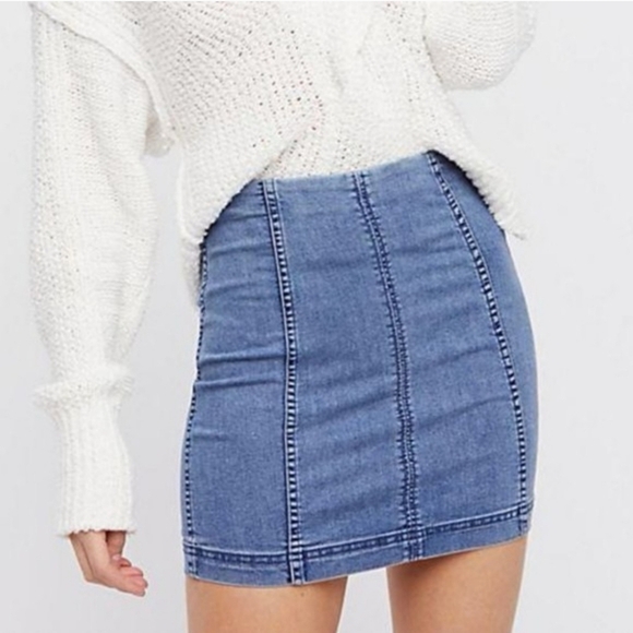 Free People Dresses & Skirts - Free People Modern Femme Denim Mini Skirt Size 2 Medium Wash